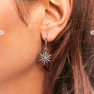 Starburst petite drop earrings
